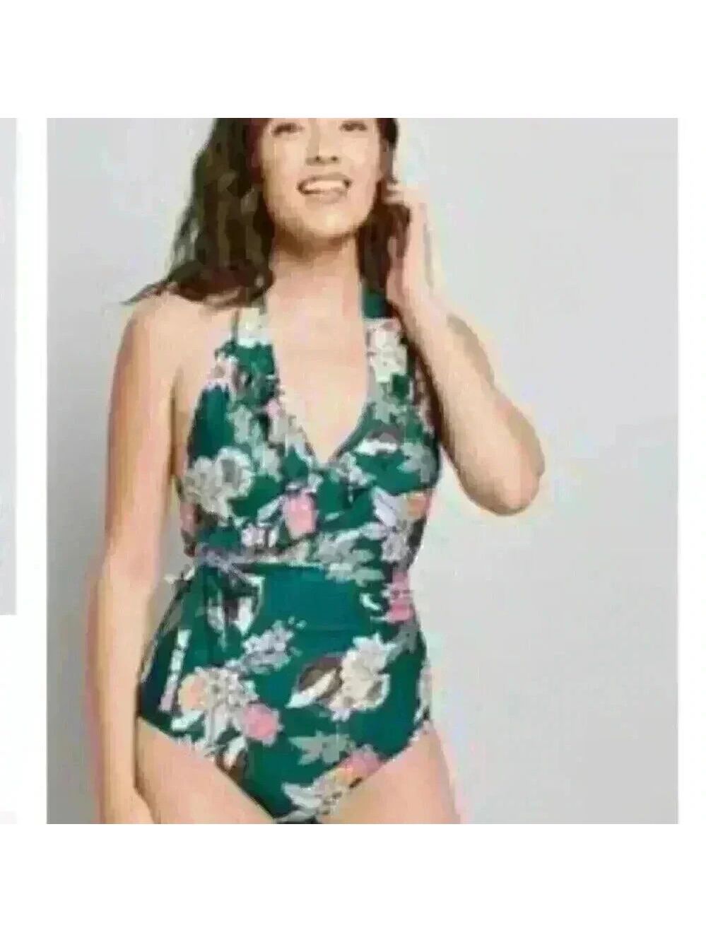 Ruffled Modcloth Swimsuit with Tie Waist